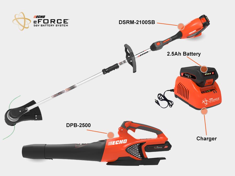 Echo Eforce Trimmer and Blower Combo Kit - DCP-BVRVS1B